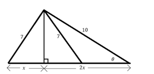 Triangle diagram for Question 7