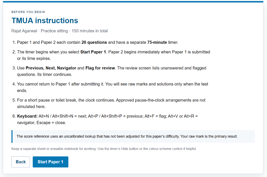 Featured guide: October 2026 TMUA Predictive Mock Test