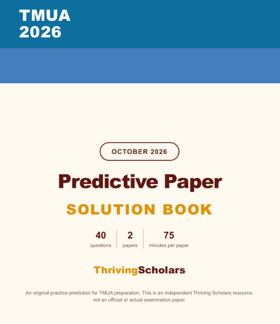 TMUA 2026 Predictive Paper solution book cover for the October 2026 sitting